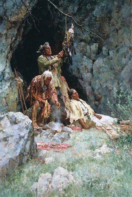 Healing Powers of the Raven Bundle 2003 Limited Edition Print by Howard Terpning
