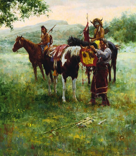 Medicine Horse Mask 2005 Limited Edition Print by Howard Terpning