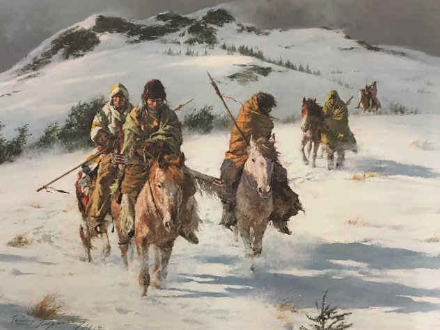 When Trails Turn Cold  AP 1973 Limited Edition Print by Howard Terpning