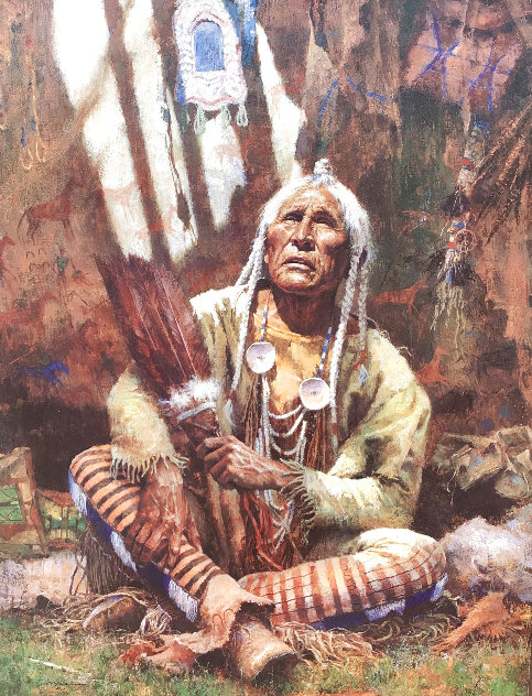 Holy Man of the Blackfoot 1997 Limited Edition Print by Howard Terpning