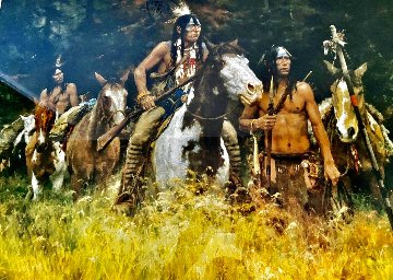 Warning 1984 Limited Edition Print - Howard Terpning Warning 1984 Limited Edition Print - Howard Terpning