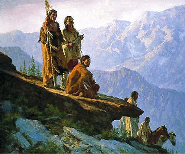 With Mother Earth 1995 Limited Edition Print by Howard Terpning