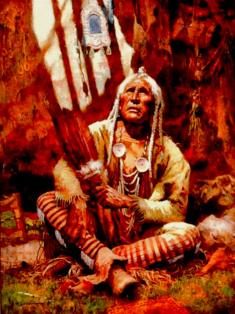 Holy Man of the Blackfoot 1997 Limited Edition Print - Howard Terpning
