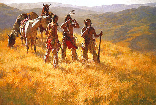 Dust of Many Pony Soldiers 1982 Limited Edition Print by Howard Terpning