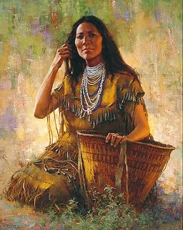 Isdzan - Apache Woman 1993 Limited Edition Print - Howard Terpning