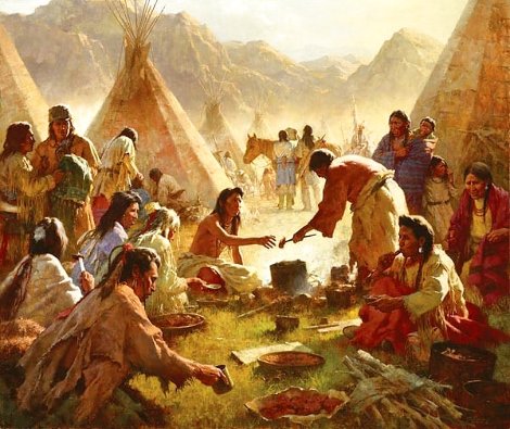 Old Country Buffet: The Feast 1987 - Huge Limited Edition Print - Howard Terpning