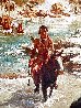 Vanishing Pony Tracks 2006 - Huge Limited Edition Print by Howard Terpning - 3