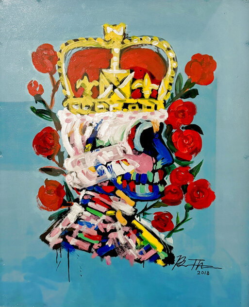 King with Roses 2018 Oil on Canvas by Bradley Theodore - For Sale