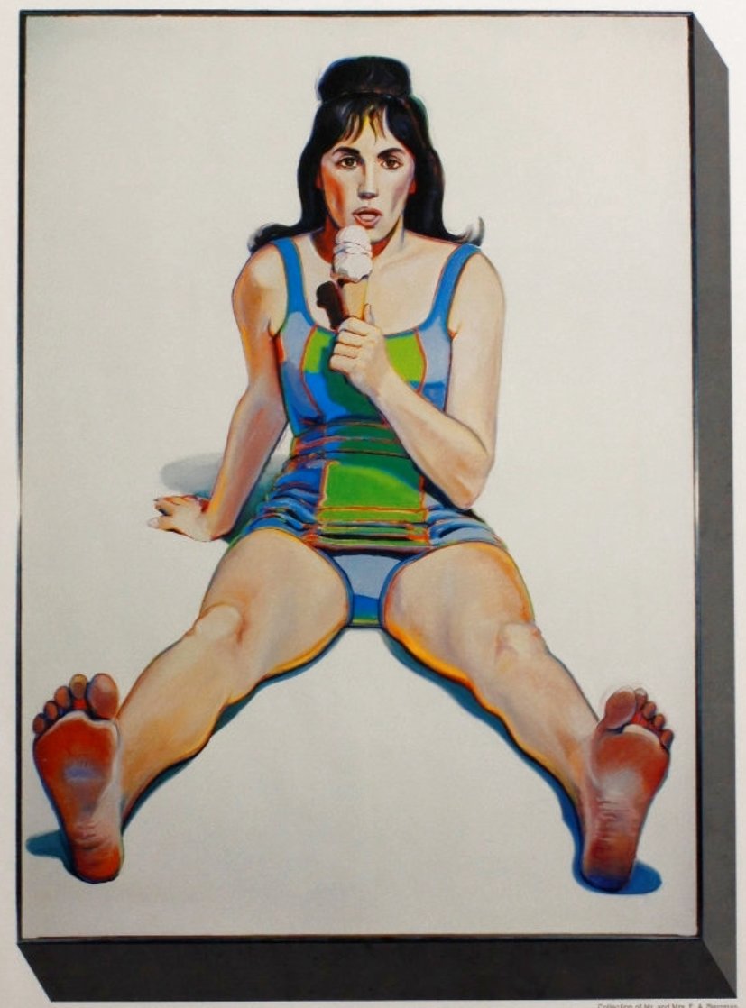 U.S.C. Exhibition Poster (Girl With Ice Cream Cone) 1977 HS Limited Edition Print by Wayne Thiebaud U.S.C. Exhibition Poster (Girl With Ice Cream Cone) 1977 HS Limited Edition Print by Wayne Thiebaud
