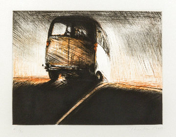 Van Color Drypoint Etching 1989 Limited Edition Print - Wayne Thiebaud Van Color Drypoint Etching 1989 Limited Edition Print - Wayne Thiebaud