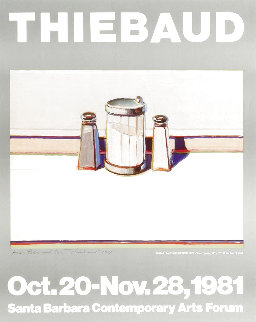 Sugar, Salt, and Pepper Exhibition Poster 1981- HS  Limited Edition Print - Wayne Thiebaud