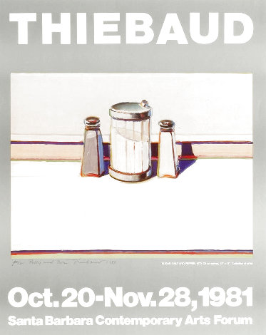 Sugar, Salt, and Pepper Exhibition Poster 1981- HS Limited Edition Print - Wayne Thiebaud