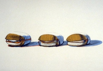 Barbeque Beefs 1970 Limited Edition Print - Wayne Thiebaud Barbeque Beefs 1970 Limited Edition Print - Wayne Thiebaud