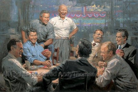 Grand Ol' Gang Republican Presidents Playing Poker 2008 Limited Edition Print - Andy Thomas