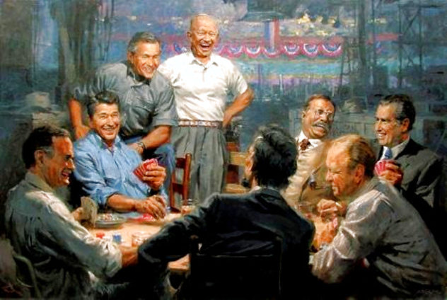 Grand Ol' Gang  Republican Presidents Playing Poker AP 2008 Limited Edition Print by Andy Thomas
