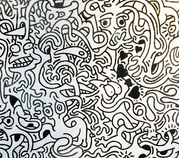 Live Fluidtoons With Black Hearts 2016 62x74 Works on Paper (not prints) - Bob Thompson Live Fluidtoons With Black Hearts 2016 62x74 Works on Paper (not prints) - Bob Thompson