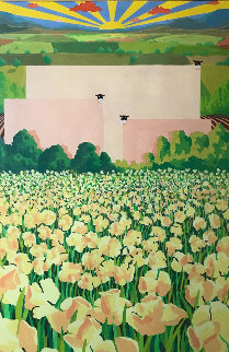 Blossoming Dawn Pastel 1988 38x52 Huge (Early) Works on Paper (not prints) - Mackenzie Thorpe Blossoming Dawn Pastel 1988 38x52 Huge (Early) Works on Paper (not prints) - Mackenzie Thorpe