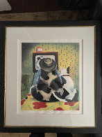 Watching With Butch 1999 Embellished Limited Edition Print by Mackenzie Thorpe - 1