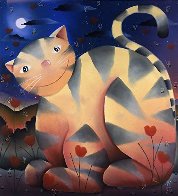 Love Cat 2004 Limited Edition Print by Mackenzie Thorpe - 0 Love Cat 2004 Limited Edition Print by Mackenzie Thorpe - 0