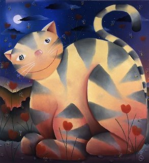 Love Cat 2004 Limited Edition Print - Mackenzie Thorpe Love Cat 2004 Limited Edition Print - Mackenzie Thorpe