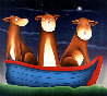 Three Dogs in a Boat 1999 Limited Edition Print by Mackenzie Thorpe - 4