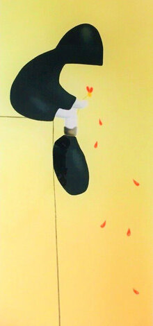 Petals in the Wind 2005  - Huge Framed Serigraph on Canvas Limited Edition Print - Mackenzie Thorpe