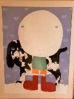 Boy And His Dog 2005 47x39 Huge Works on Paper (not prints) by Mackenzie Thorpe - 2