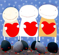 Three of Hearts Limited Edition Print by Mackenzie Thorpe - 0