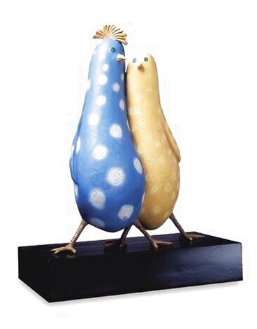 Lovers Resin Sculpture 2000 18 in Sculpture - Mackenzie Thorpe