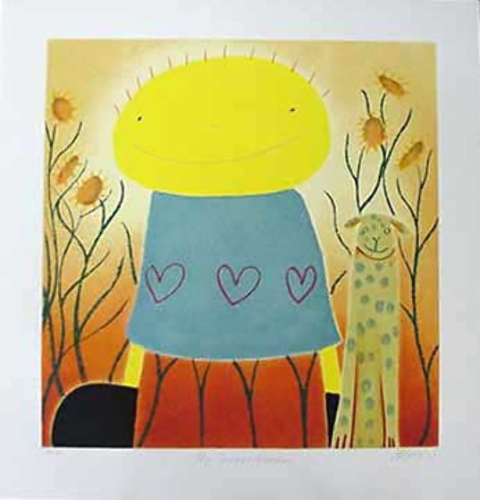 Secret Garden Remarque Limited Edition Print by Mackenzie Thorpe Secret Garden Remarque Limited Edition Print by Mackenzie Thorpe
