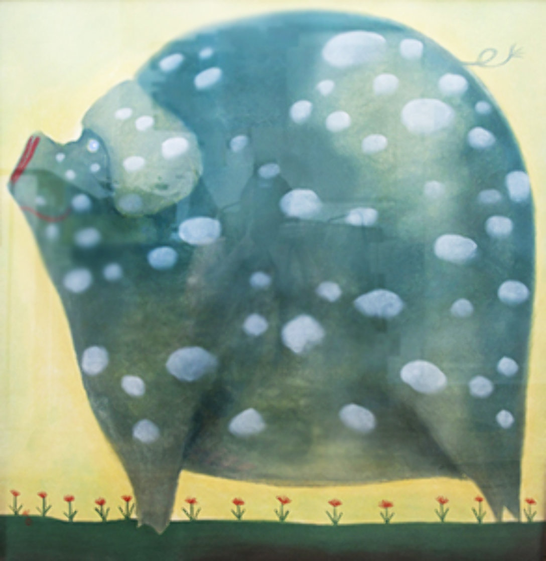 A White Spot Pastel 44x42 Super Huge Works on Paper (not prints) by Mackenzie Thorpe A White Spot Pastel 44x42 Super Huge Works on Paper (not prints) by Mackenzie Thorpe