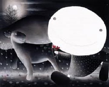 Love And the Moon 2003 Limited Edition Print - Mackenzie Thorpe Love And the Moon 2003 Limited Edition Print - Mackenzie Thorpe