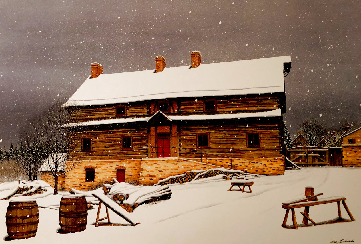 Salem Snow 1992 Limited Edition Lithograph by Bob Timberlake For Sale