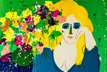 Lady With Vase AP 1981 Limited Edition Print - Walasse Ting Lady With Vase AP 1981 Limited Edition Print - Walasse Ting