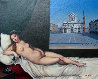 Untitled Reclining Nude 1985 24x28 Original Painting by Tito Salomoni - 0