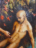 Die With a Wounded Man 2006 68x80 Huge Mural Size Original Painting by Kim Tkatch - 2