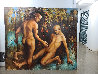 Die With a Wounded Man 2006 68x80 Huge Mural Size Original Painting by Kim Tkatch - 1