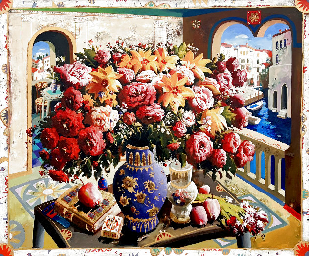 Mediterranean Vase 45x52 - Huge Original Painting by Kim Tkatch