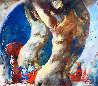 Untitled Nude in the Mirror 1994 24x20 Original Painting by Kim Tkatch - 0