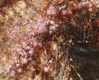 Flowers With Dried Lotus 2015 19x16 Original Painting by Kim Tkatch - 1 Flowers With Dried Lotus 2015 19x16 Original Painting by Kim Tkatch - 1