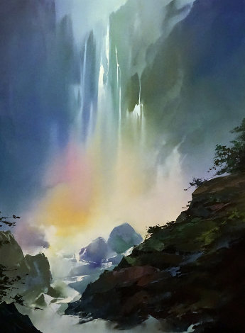 Mystic Falls 1991 42x57 - Huge Original Painting - Thomas Leung