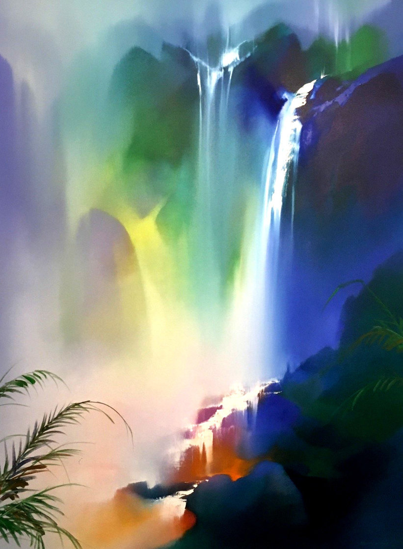 Untitled Landscape Painting 1992 52x44 Huge Original Painting by Thomas Leung Untitled Landscape Painting 1992 52x44 Huge Original Painting by Thomas Leung