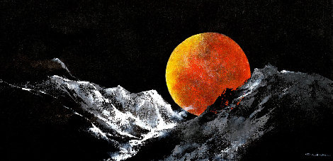 Harvest Moon 2018 33x69 Original Painting - Thomas Leung