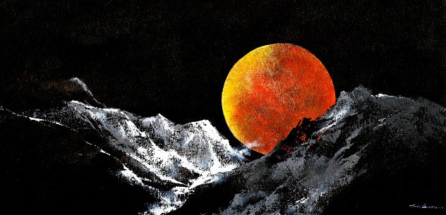 Harvest Moon 2018 33x69 Original Painting by Thomas Leung