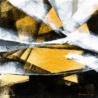 Wave II 2019 15x15 Original Painting - Thomas Leung Wave II 2019 15x15 Original Painting - Thomas Leung