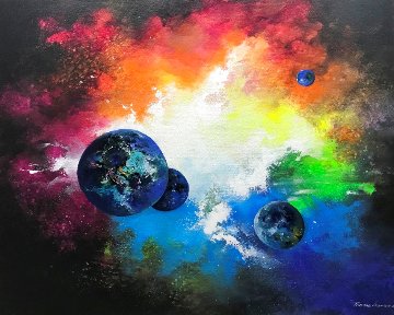 Outer Space 2018 31x39 Original Painting - Thomas Leung Outer Space 2018 31x39 Original Painting - Thomas Leung