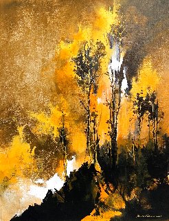 Grisaille Forest 2019 35x28 Original Painting - Thomas Leung Grisaille Forest 2019 35x28 Original Painting - Thomas Leung