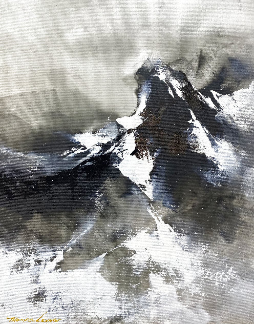 Snow Mountain Top 2020 20x16 Original Painting by Thomas Leung