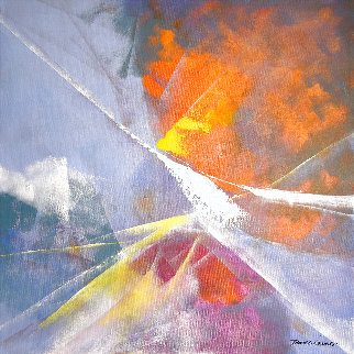 Dancing Purple 2021 23x23 Original Painting - Thomas Leung Dancing Purple 2021 23x23 Original Painting - Thomas Leung