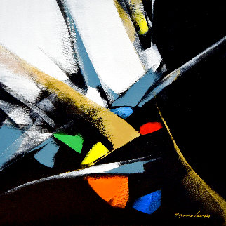 Color Bloc II 2021 21x21 Original Painting - Thomas Leung Color Bloc II 2021 21x21 Original Painting - Thomas Leung